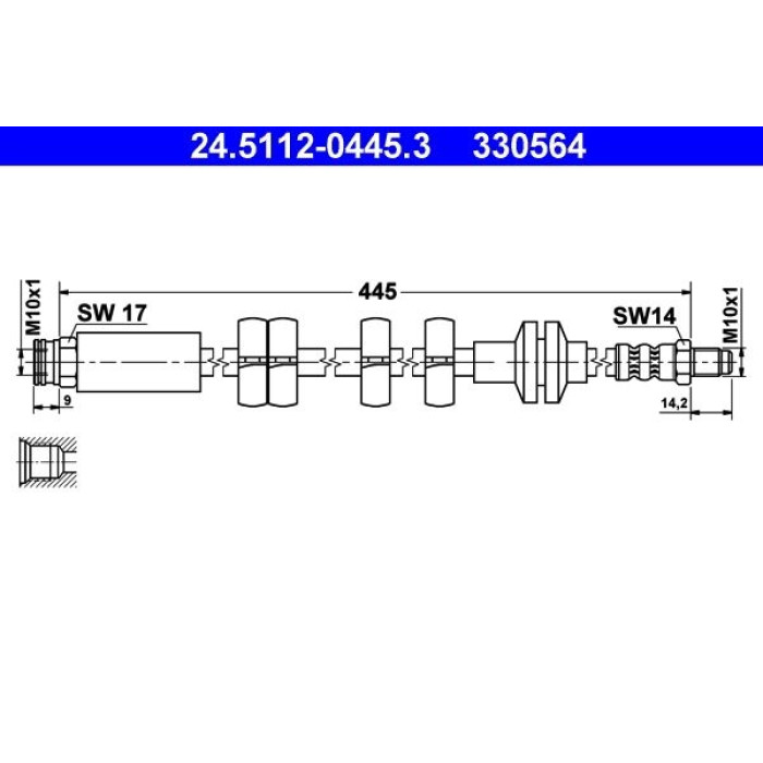 ATE Bremsschlauch 24.5112-0445.3 ATE Bremsschlauch 24.5112-0445.3