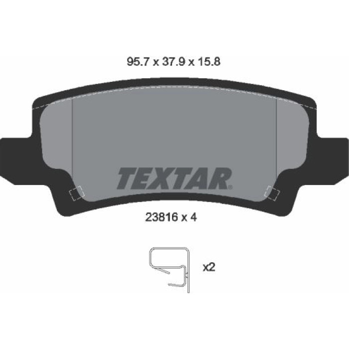Textar Bremsbelagsatz 2381601 Textar Bremsbelagsatz 2381601