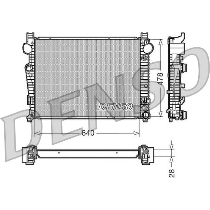 Denso Motorkühler DRM17092 Denso Motorkühler DRM17092