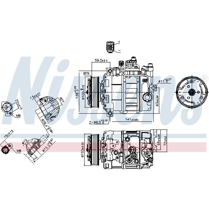 Nissens Klimakompressor PKW 89052 Nissens Klimakompressor PKW 89052
