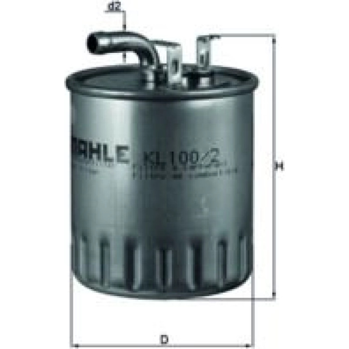 MAHLE Kraftstofffilter KL 100/2 MAHLE Kraftstofffilter KL 100/2