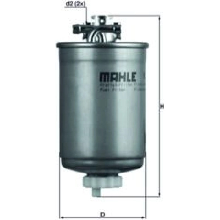 KL 77 MAHLE Kraftstofffilter KL 77, Leitungsfilter, Höhe 169 mm – u. a. für VW Polo III Classic (6V2), VW (6N1), VW Variant (6V5) – OE Nummer 6N0127401 - l KL 77 MAHLE Kraftstofffilter KL 77, Leitungsfilter, Höhe 169 mm – u. a. für VW Polo III Classic (6V2), VW (6N1), VW Variant (6V5) – OE Nummer 6N0127401 - l