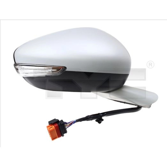 TYC Außenspiegel rechts elektrisch verstellbar, grundiert, konvex, beheizbar, mit Temperatursensor, elektrisch anklappbar 326-0111 OE Nummer 8154SJ - l