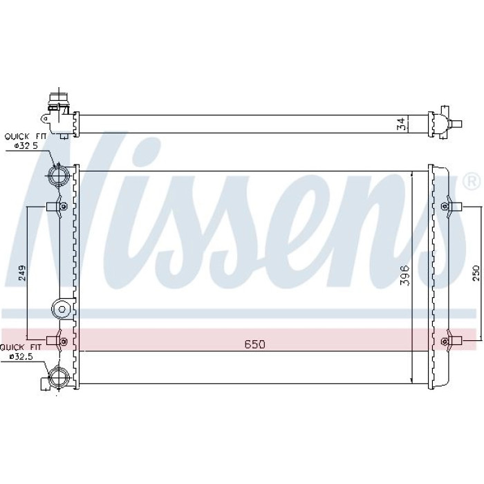 65011 Nissens Wasserkühler PKW 65011 65011 Nissens Wasserkühler PKW 65011
