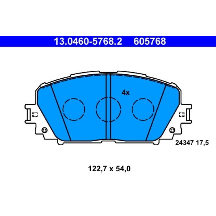 ATE Bremsbelagsatz 13.0460-5768.2 ATE Bremsbelagsatz 13.0460-5768.2