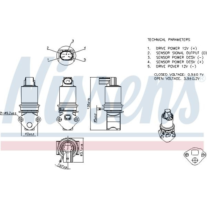 Nissens AGR-Ventil 98370 Nissens AGR-Ventil 98370