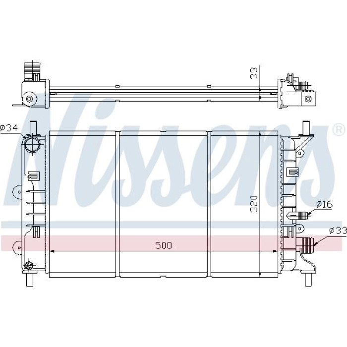 Nissens Wasserkühler PKW 621621 Nissens Wasserkühler PKW 621621
