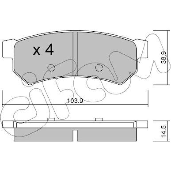CIFAM Bremsbelagsatz, Scheibenbremse 822-846-0