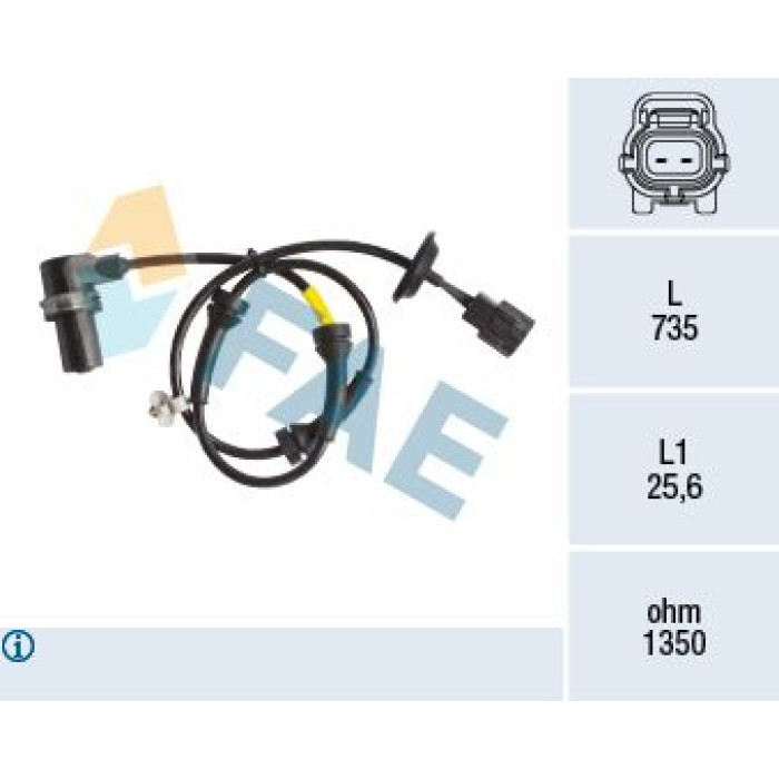 FAE Sensor, Raddrehzahl 78163 FAE Sensor, Raddrehzahl 78163