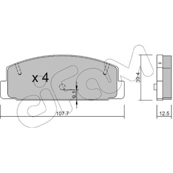 CIFAM Bremsbelagsatz, Scheibenbremse 822-302-2 CIFAM Bremsbelagsatz, Scheibenbremse 822-302-2
