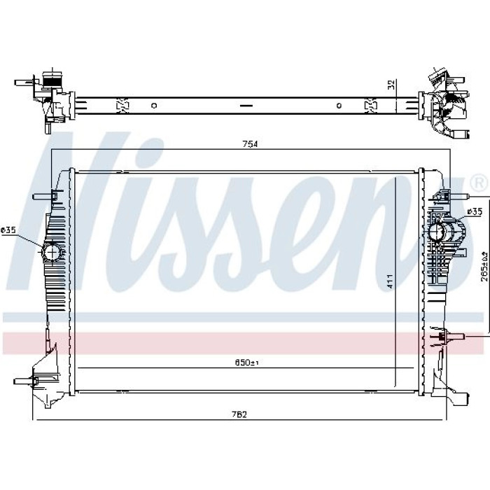 Nissens Wasserkühler PKW 637648