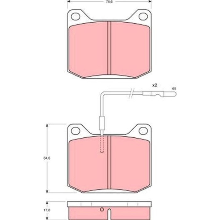 GDB151 TRW Bremsbeläge GDB151 GDB151 TRW Bremsbeläge GDB151