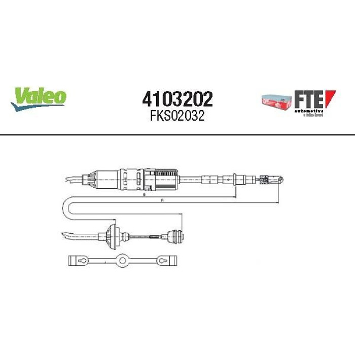 Valeo Kupplungsseil 4103202 Valeo Kupplungsseil 4103202