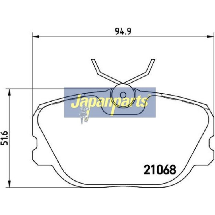 Japanparts Bremsbeläge PA-0415AF Japanparts Bremsbeläge PA-0415AF