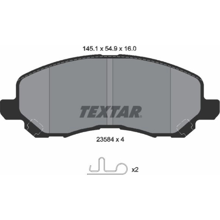 Textar Bremsbelagsatz 2358401 Textar Bremsbelagsatz 2358401