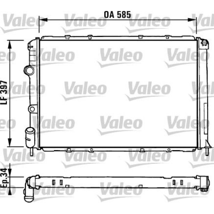 Valeo Motorkühler 731380 Valeo Motorkühler 731380