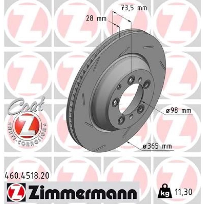 Zimmermann Bremsscheibe 460.4518.20 Zimmermann Bremsscheibe 460.4518.20