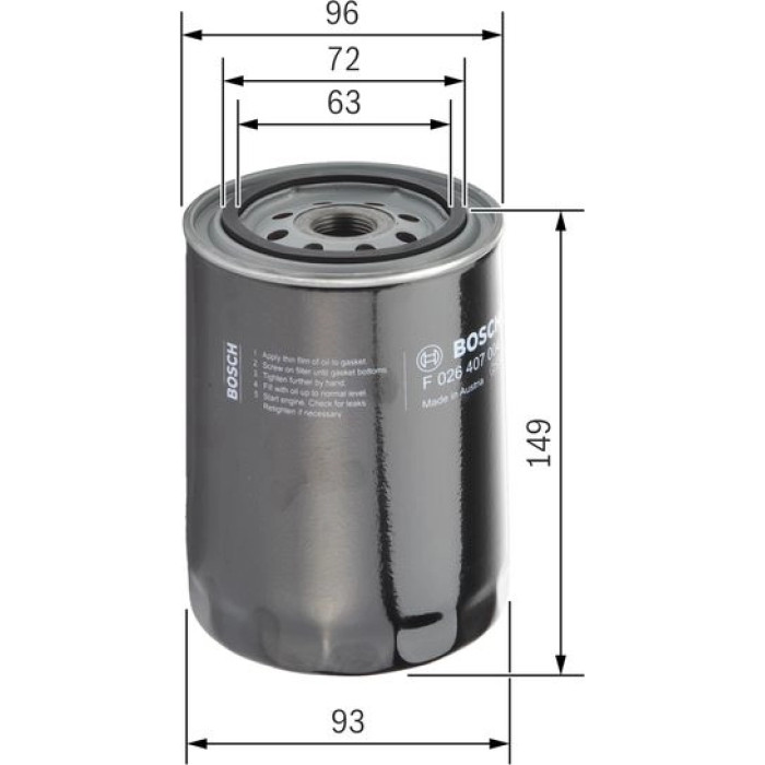 Bosch Ölfilter F 026 407 004 Bosch Ölfilter F 026 407 004