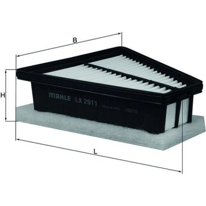 MAHLE Luftfilter LX 2911 MAHLE Luftfilter LX 2911