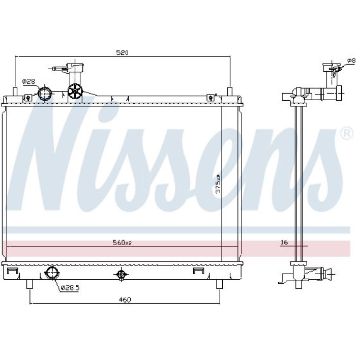 Nissens Wasserkühler PKW 606700 Nissens Wasserkühler PKW 606700