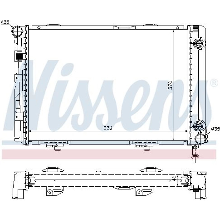 Nissens Wasserkühler PKW 62557A Nissens Wasserkühler PKW 62557A