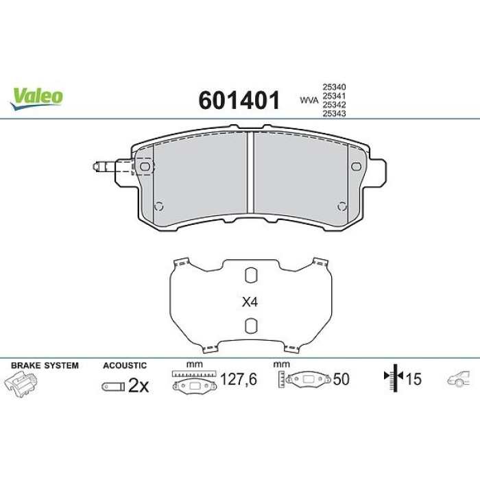 Valeo Bremsbelagsatz 601401