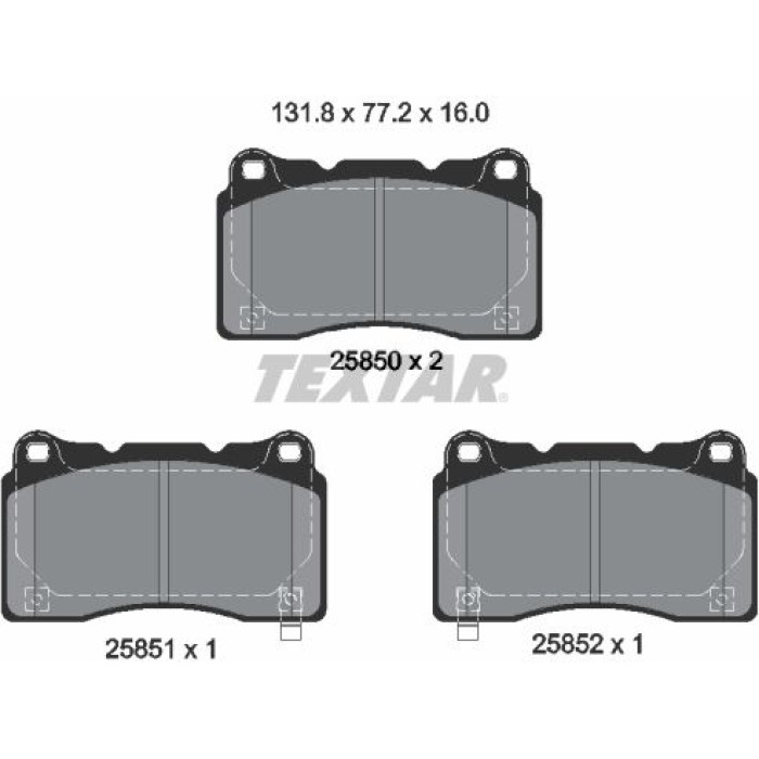 Textar Bremsbelagsatz 2585001