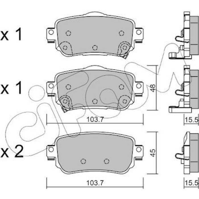 CIFAM Bremsbelagsatz, Scheibenbremse 822-1011-0 CIFAM Bremsbelagsatz, Scheibenbremse 822-1011-0