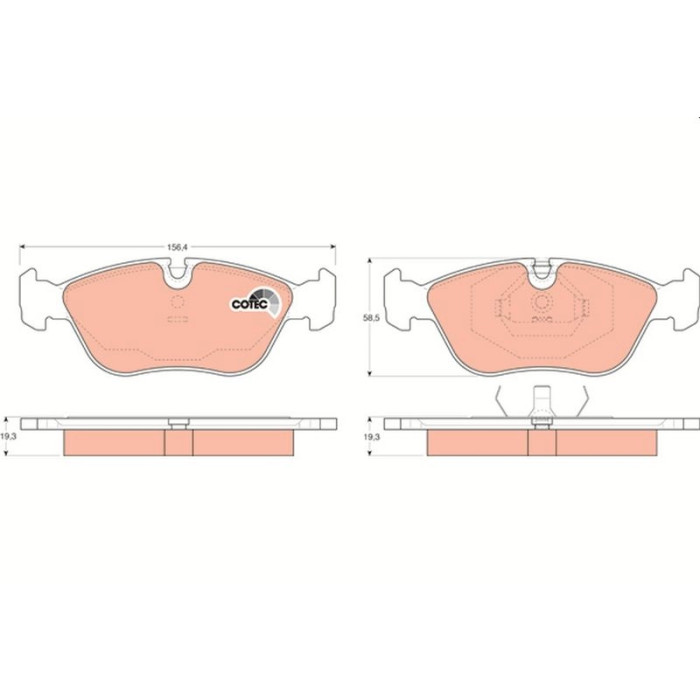 TRW Bremsbeläge Vorderachse GDB1159