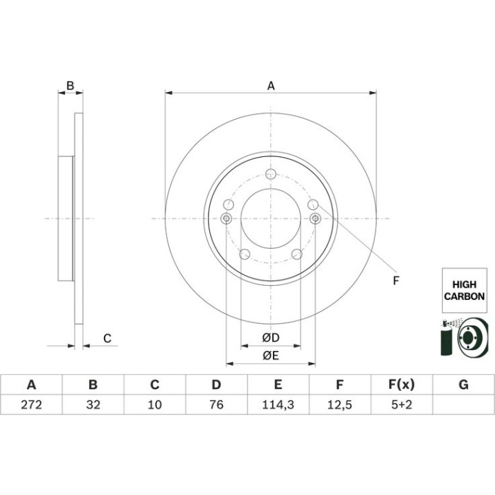 Bosch Bremsscheibe 0 986 479 G30 Bosch Bremsscheibe 0 986 479 G30
