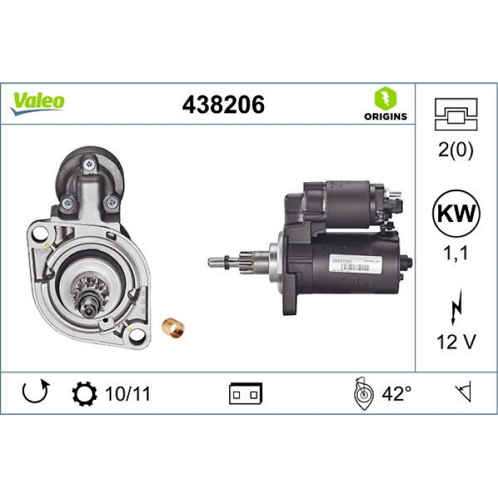 Valeo Anlasser 438206 Valeo Anlasser 438206