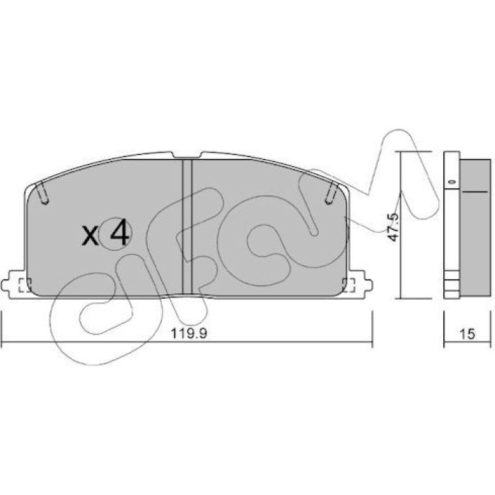 822-108-0 CIFAM Bremsbelagsatz, Scheibenbremse 822-108-0