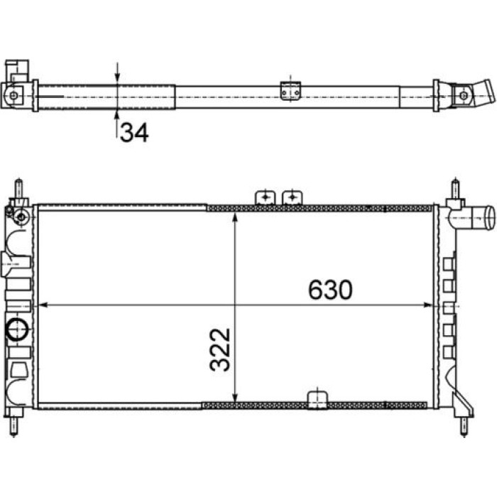 MAHLE Kühler, Motorkühlung CR 441 000S MAHLE Kühler, Motorkühlung CR 441 000S