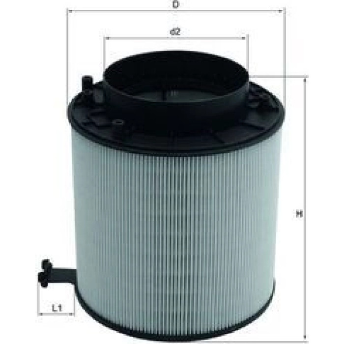 MAHLE Luftfilter LX 2091D MAHLE Luftfilter LX 2091D