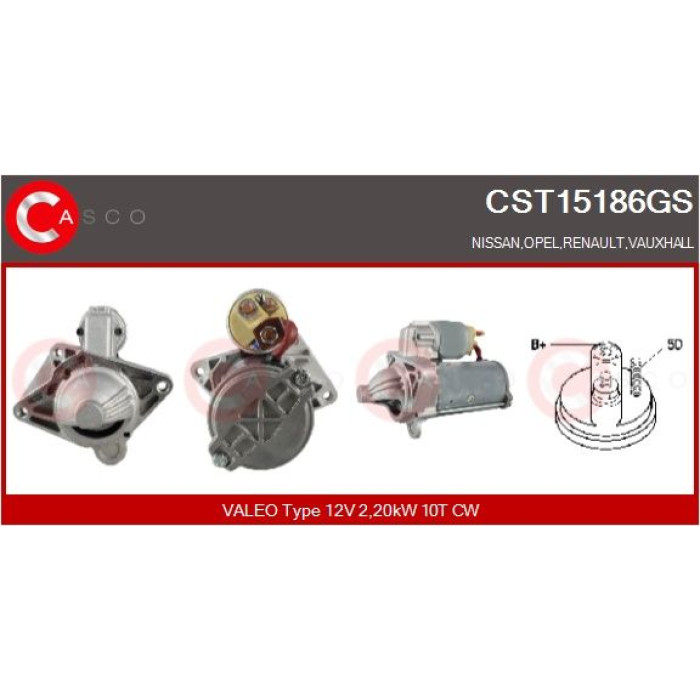 CASCO Anlasser CST15186GS CASCO Anlasser CST15186GS