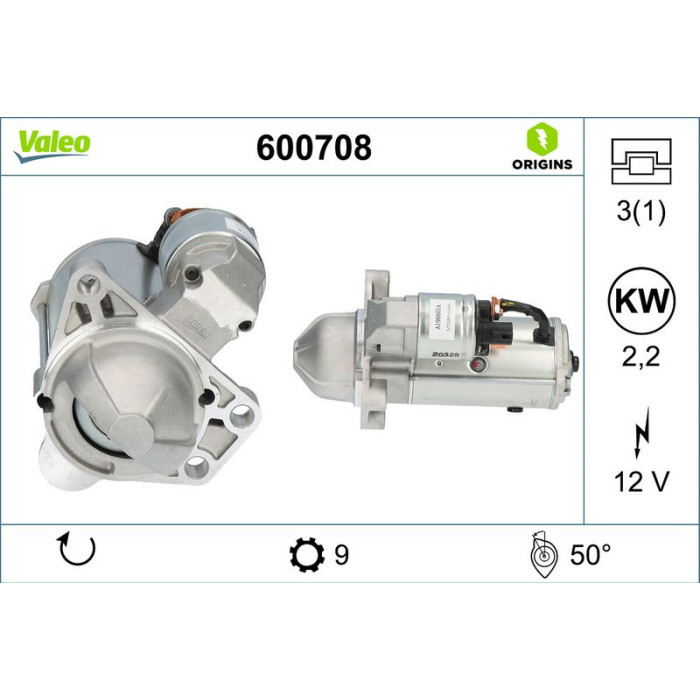 Valeo Anlasser 600708 Valeo Anlasser 600708