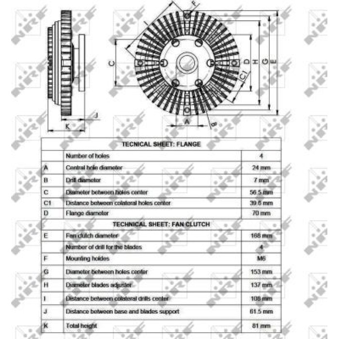 NRF Kühlerlüfterkupplung 49550 NRF Kühlerlüfterkupplung 49550