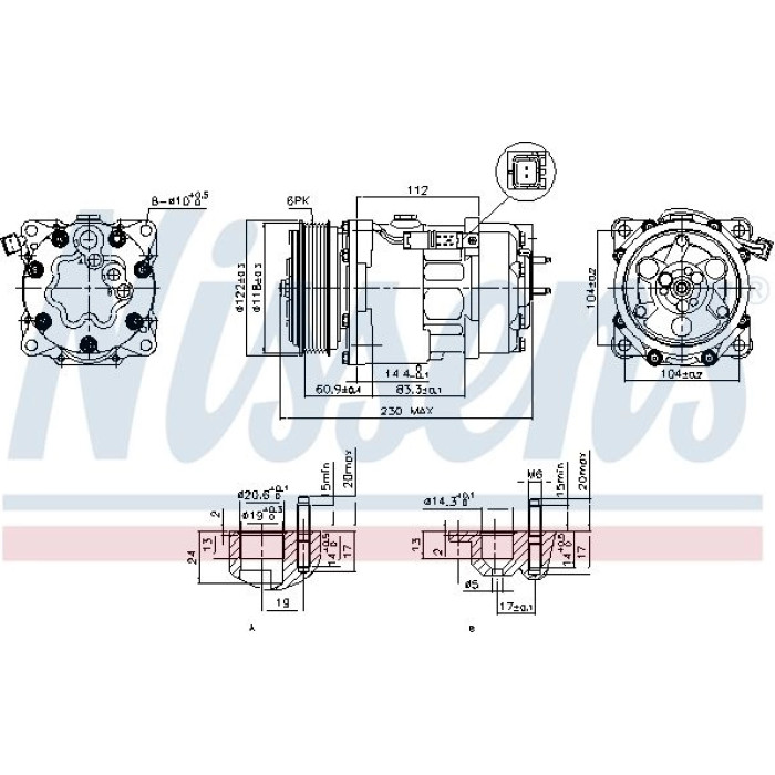 Nissens Klimakompressor PKW 89032 Nissens Klimakompressor PKW 89032