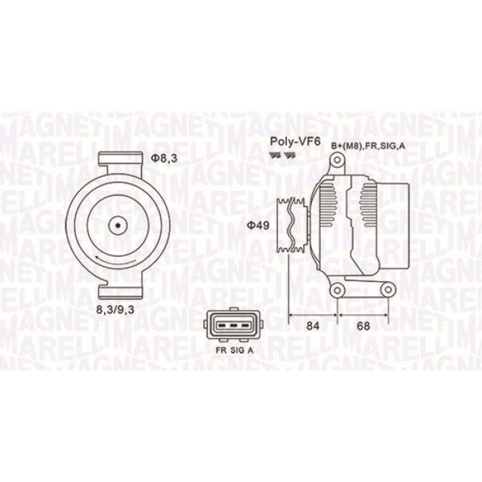 Magneti Marelli Lichtmaschine 063731864010 Magneti Marelli Lichtmaschine 063731864010