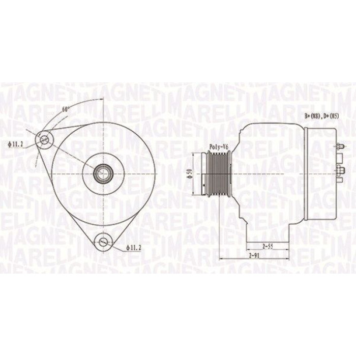 Magneti Marelli Lichtmaschine 063731300010 Magneti Marelli Lichtmaschine 063731300010
