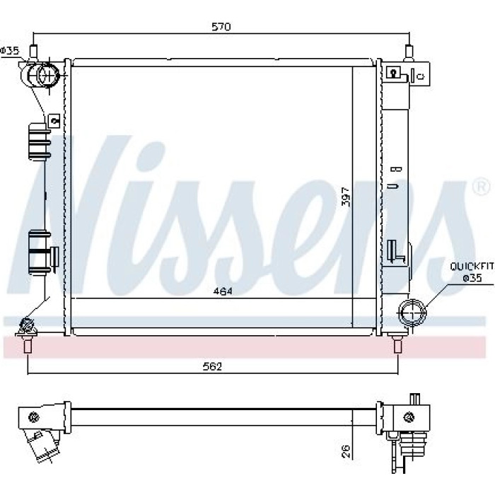 Nissens Wasserkühler PKW 66775