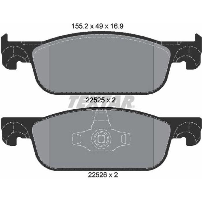 Textar Bremsbelagsatz 2252501 Textar Bremsbelagsatz 2252501