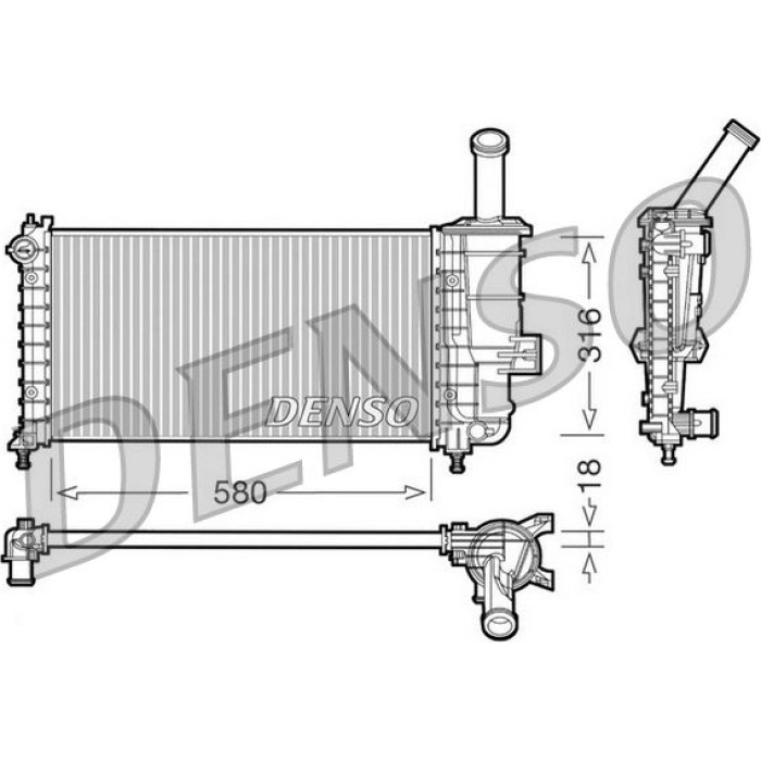 Denso Motorkühler DRM09100 Denso Motorkühler DRM09100