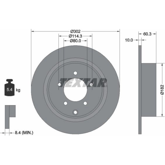 Textar Bremsscheibe 92177303 Textar Bremsscheibe 92177303