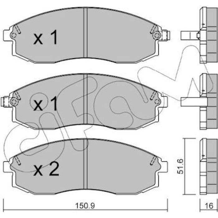 822-306-1 CIFAM Bremsbelagsatz, Scheibenbremse 822-306-1