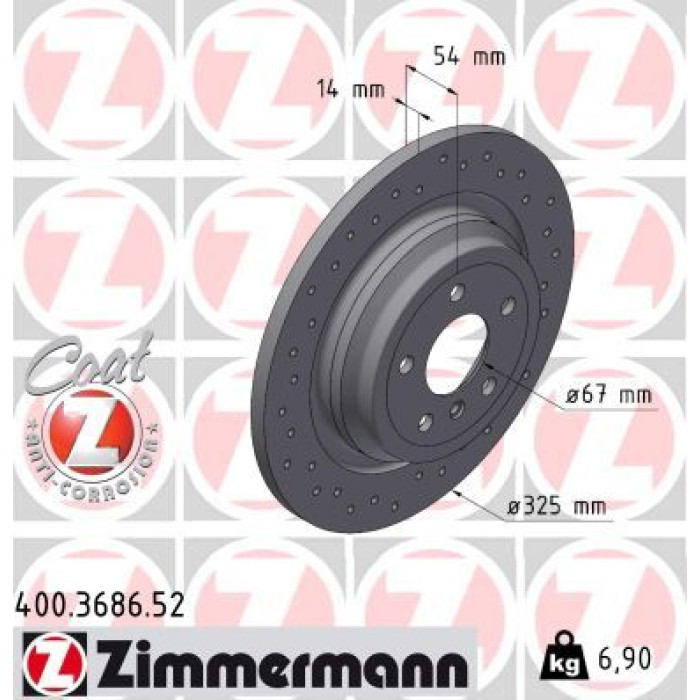 Zimmermann Bremsscheibe 400.3686.52 Zimmermann Bremsscheibe 400.3686.52