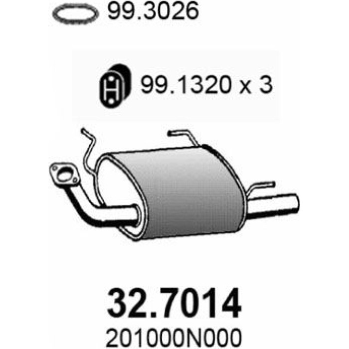 ASSO Endschalldämpfer 32.7014 ASSO Endschalldämpfer 32.7014