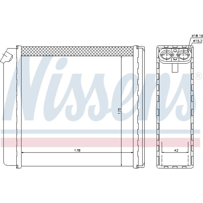 Nissens Heizungskühler PKW 72636 Nissens Heizungskühler PKW 72636