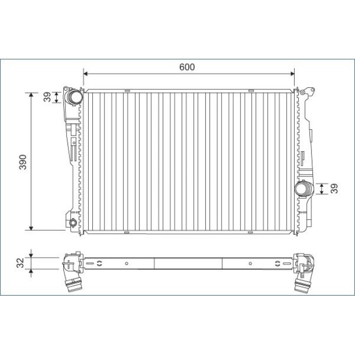 Valeo Motorkühler 701162 Valeo Motorkühler 701162
