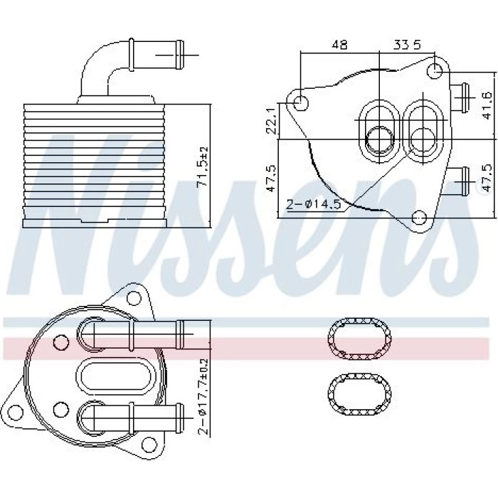 Nissens Ölkühler PKW 91286 Nissens Ölkühler PKW 91286